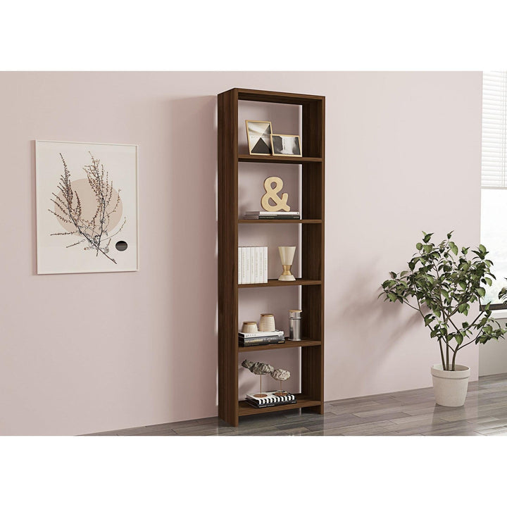 könyvespolc New - Walnut-VASBÚTOR