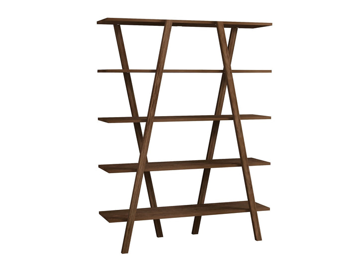 könyvespolc Perla - Walnut-VASBÚTOR