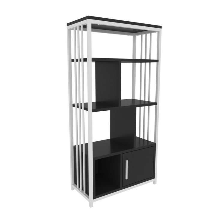 könyvespolc Valero - Black, White-VASBÚTOR