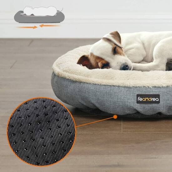 kutyaágy, macskaágy, fánk alakú 65 cm átméroju, szürke-VASBÚTOR