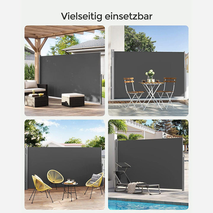 oldalsó napellenző, kihúzható, 180 x 300 cm antracit szürke-VASBÚTOR