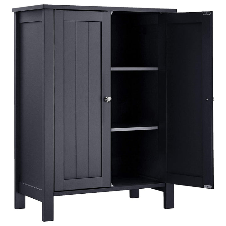 szabadon álló fürdőszobai tárolószekrény 2 ajtóval, 60 x 80 x 30 cm szürke-VASBÚTOR