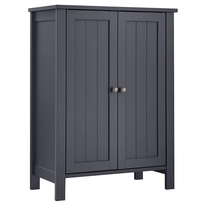 szabadon álló fürdőszobai tárolószekrény 2 ajtóval, 60 x 80 x 30 cm szürke-VASBÚTOR